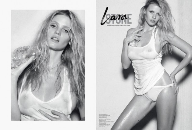 Lara Stone Gets Wet!  全裸上空@The Last Magazine