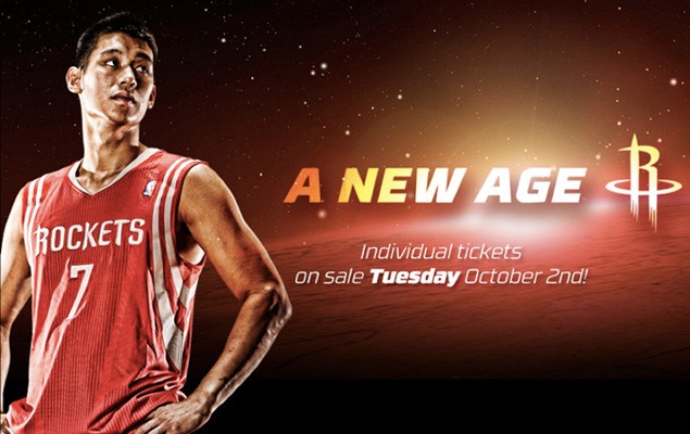 Houston Rockets 休士頓火箭「New Age」宣傳標語 Jeremy Lin 林書豪躍為看板人物