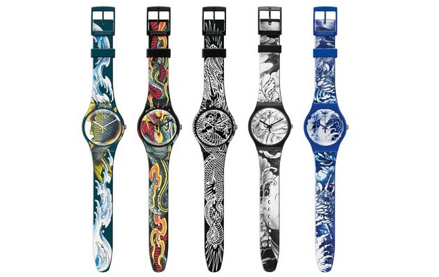 Swatch x Tin-Tin 刺青藝術家別注系列錶款