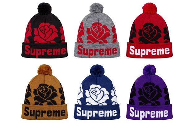 supreme rose beanie