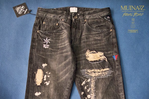 MUINAZZ “Final Road” 破壞水洗布邊牛仔褲黑色限定版本 新品發售