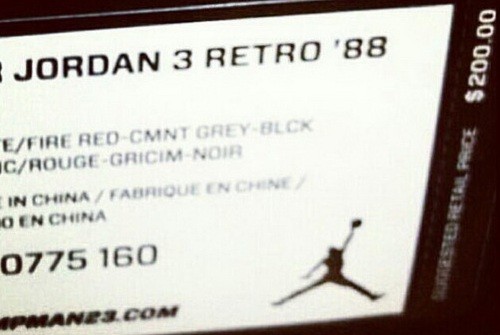 Air Jordan III ’88 2013售價確立