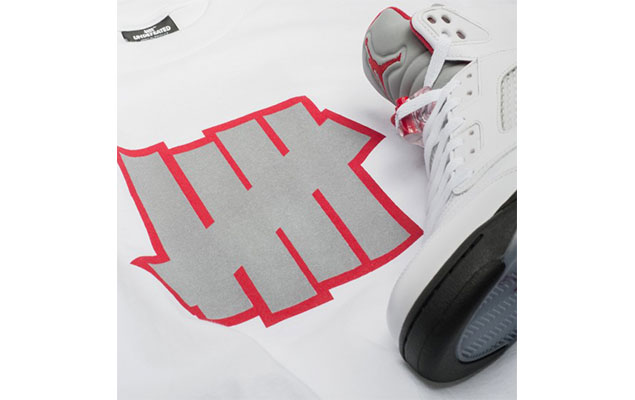 UNDEFEATED 2013 AIr Jordan V “Fire Red ” 3M 反光短Tee