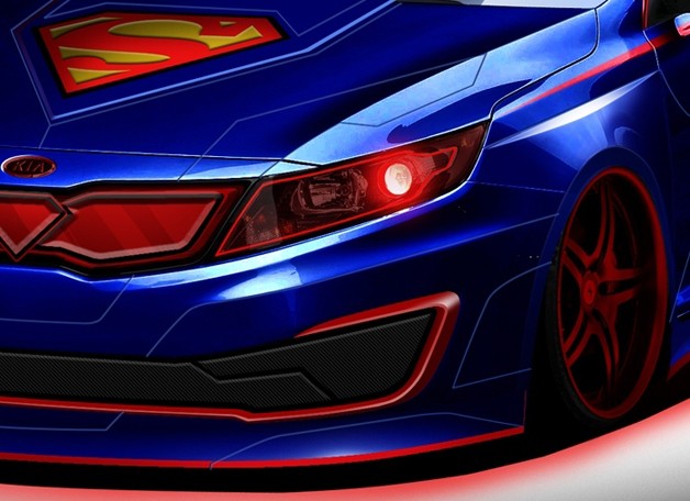KIA 2013 Superman 主題改裝 Optima Hybrid 車款即將曝光