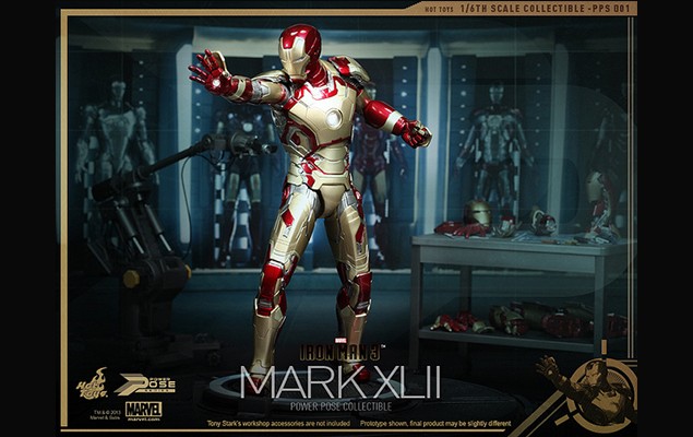 Iron Man 3: 1/6th scale Power Pose Mark XLII 「鋼鐵人3」馬克42模型曝光