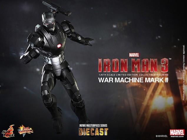 Hot Toys IRON MAN 3 1/6 WarMachine Mark2 玩具登場