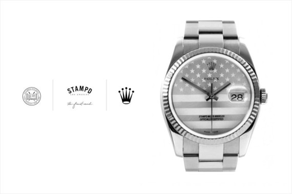STAMPD × Swisssignatures 客製美國國旗 ROLEX Oyster Perpetual Datejust 錶款
