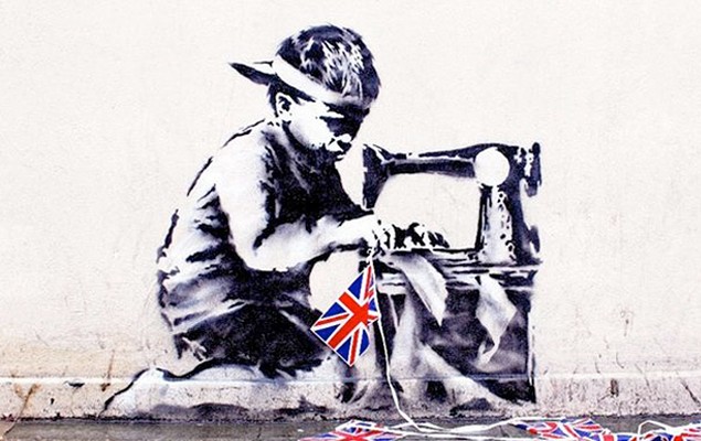 Banksy “Slave Labour” 塗鴉以 110 萬美金拍賣售出