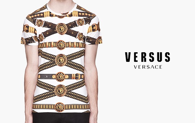 Versus Versace 2013 春/夏 華麗金獅皮帶短 Tee