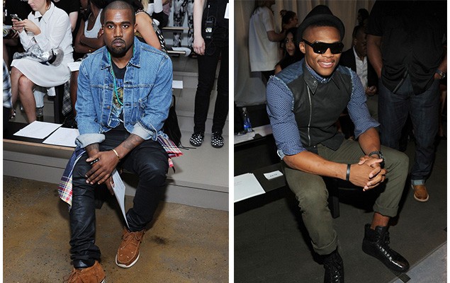 Kanye West、Russell Wesbrook、Tyson Chandler與運動明星們出席New York Fashion Week