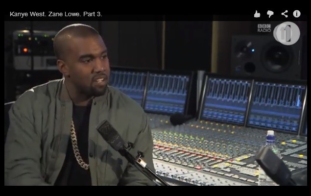 Kanye West 接受 BBC Radio 1 的 Zane Lowe 訪問－視頻 Part3