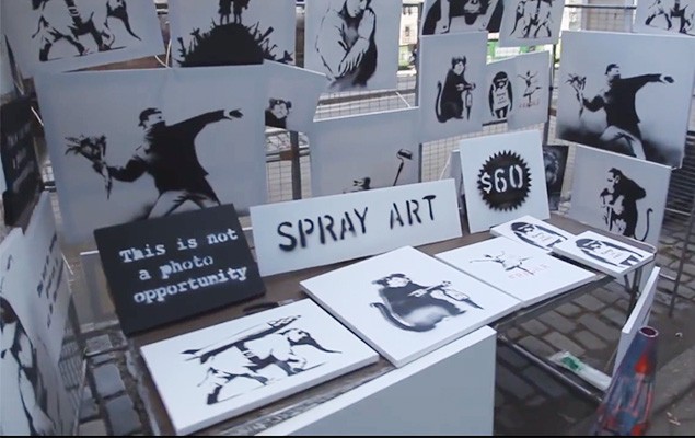 Banksy設立紐約中央公園店舖 以60元販售原創畫作