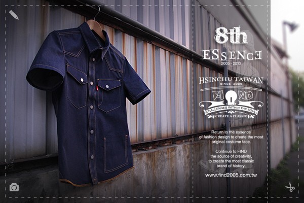 FIND 八週年 FJ-0013 丹寧短袖襯衫 台灣精製新作登場