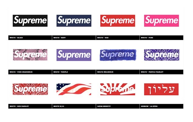 你擁有這些經典嗎？回顧 Supreme 20 年來所有的 Box Logo 設計
