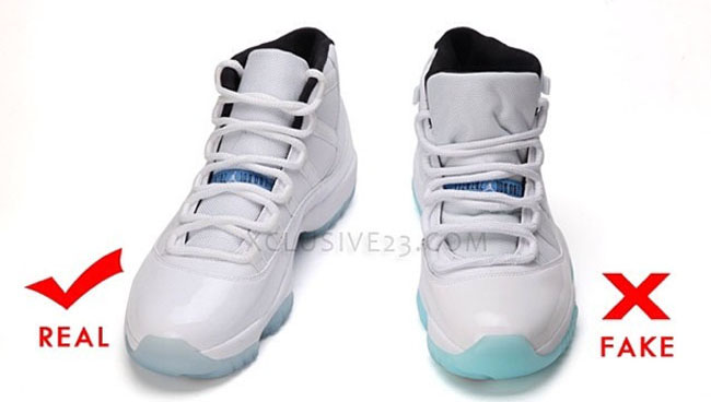 Air Jordan 11 Retro “Columbia” 真假鞋作比拼