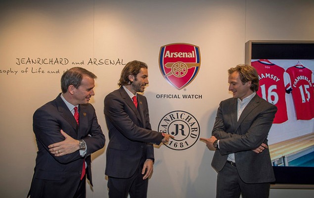 瑞士名表 JEANRICHARD 與英超足球聯賽 Arsenal F.C.兵工廠隊強勢合作