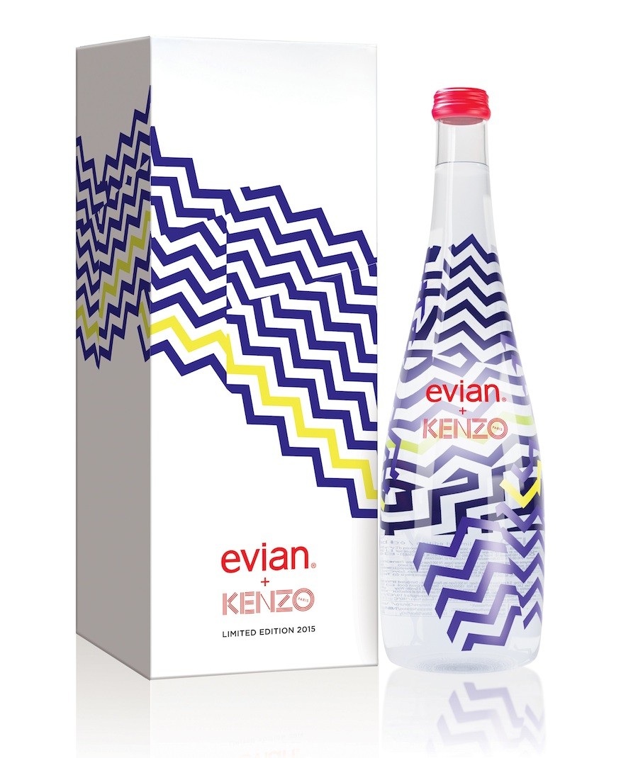 evianR x Kenzo 2015限量紀念瓶，將於2014年12月耶誕季在各大百貨超市與網路商店正式發售，售價新台幣350元。