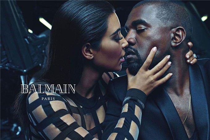 Kim Kardashian & Kanye West 纏綿入鏡，Balmain 2015 春夏男裝系列廣告大片