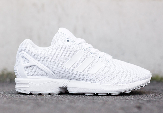 しろ Adidas Originals ZX Flux Torsion White Gum Mens Running