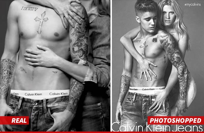不只假雞雞｜Justin Bieber 的 CK 廣告連腹肌都是假的！