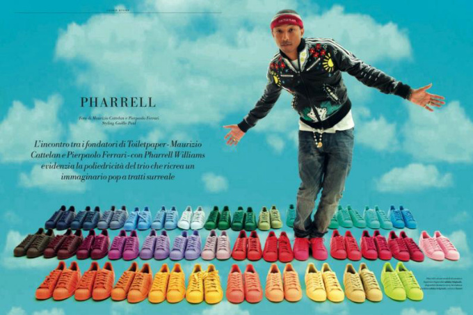 最新一期《L’Officiel Hommes》預先披露，Pharrell Williams x adidas Originals Supercolor 系列