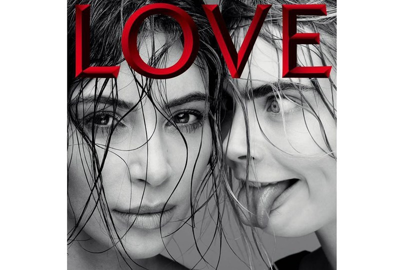 性感與俏皮兼具！Love Magazine 封面 feat. Kim Kardashian & Cara Delevingne