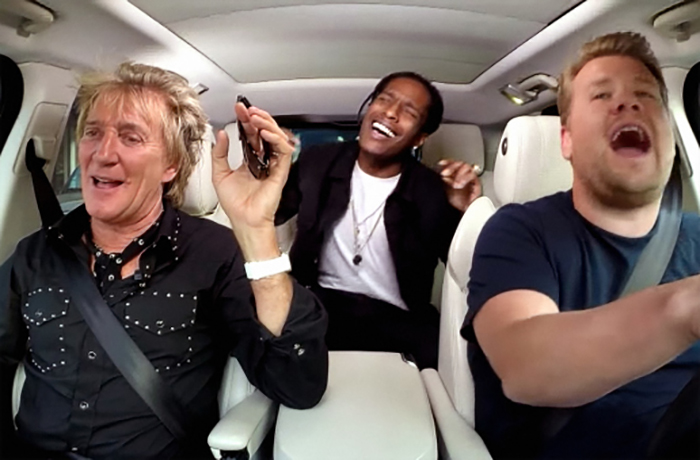 Rod Stewart 與 A$AP Rocky 一同出現知名節目單元 Carpool Karaoke！