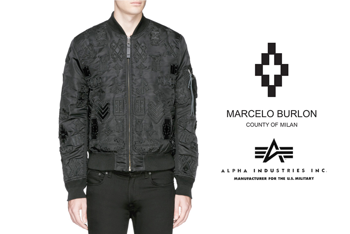 巔峰融合軍事兼具時尚的 Marcelo Burlon x Alpha Industries 刺繡 MA-1 夾克推出！