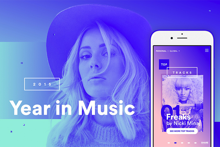 極致個人化的音樂服務｜Spotify 推出個人專屬「年度音樂」，讓粉絲發掘並分享屬於自己的 2015 音樂時刻！