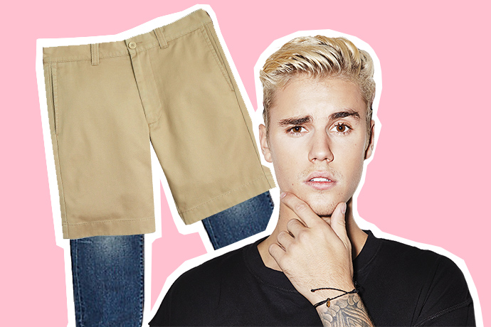 「多層次」好像走得太前面了？！Justin Bieber 牛仔褲外面再搭短褲？！