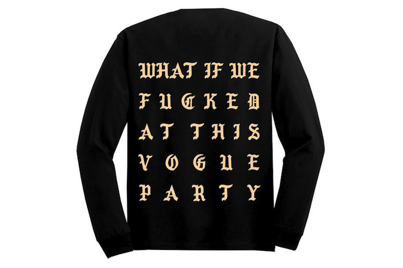 熱話延續．Kanye West 發表「Vogue Party」長袖版 T-Shirt