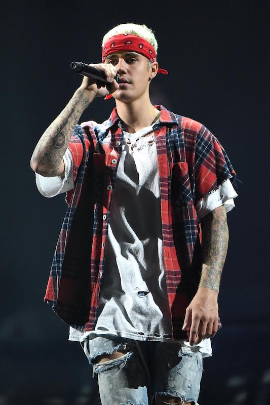NEW YORK, NY - JULY 19: Justin Bieber performs on stage during his "Purpose" tour at Madison Square Garden on July 19, 2016 in New York City. (Photo by Kevin Mazur/Getty Images)