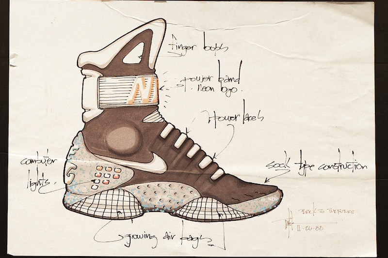 Nike MAG 發售倒數之際，再賞傳奇設計師 Tinker Hatfield 的親筆手稿一番！