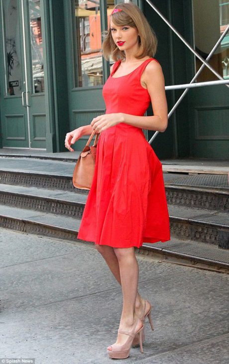 全紅 小洋裝