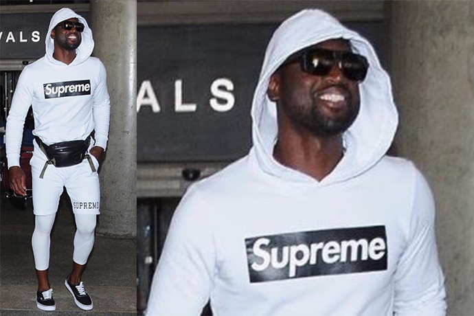 NBA 球星 Dwyane Wade 穿假 Supreme！網友：「這是在饒X夜市買的嗎？」