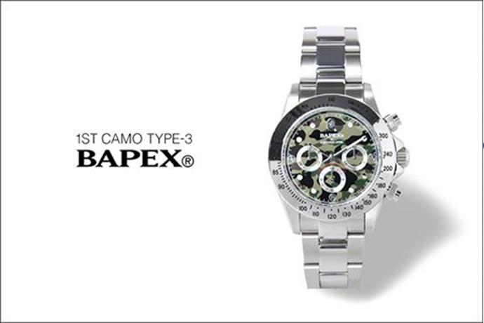 潮人必購配件，A BATHING APE 發佈全新「猿人勞力士」腕錶