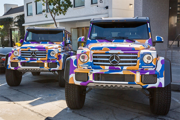 潮人必備座駕？洛杉磯街頭驚見 BAPE 迷彩烤漆賓士「G-Class」！
