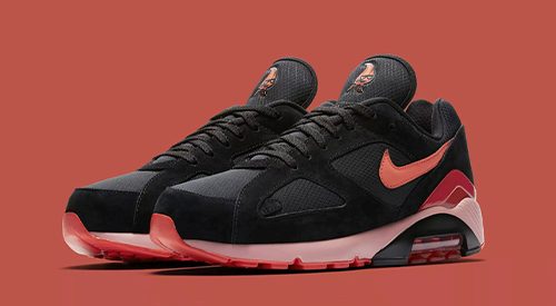 「黑紅」配色就是欠買！Nike 將推出經典鞋款 Air Max 180 全新配色！