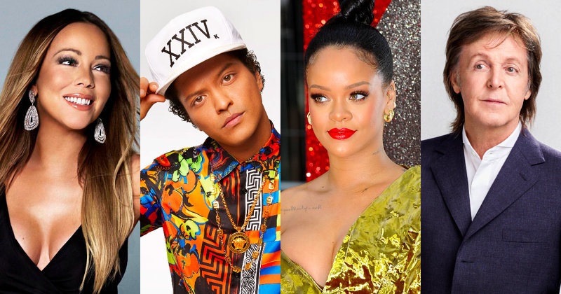 告示牌史上 Top 100 出爐！Bruno Mars、Rihanna 創紀錄，但冠軍還是「他」！