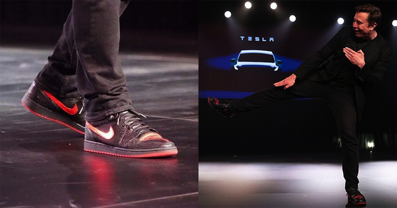 「特斯拉」聯名版？Elon Musk 實著前所未見「奢華 Air Jordan 1」？！