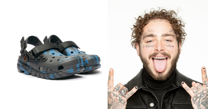 Post Malone 推出 Crocs 聯名「洞洞鞋」設計