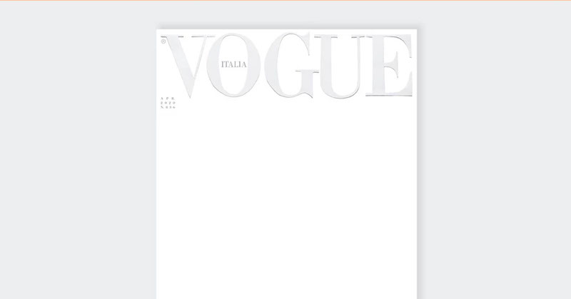 武漢肺炎讓義大利 Vogue 封面「慘白」是怎麼回事？