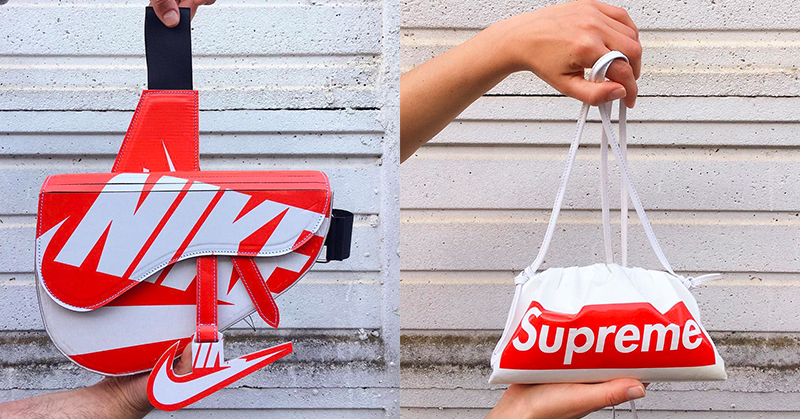 超狂設計師將「紙盒、塑膠袋」做成「聯名包」給你！