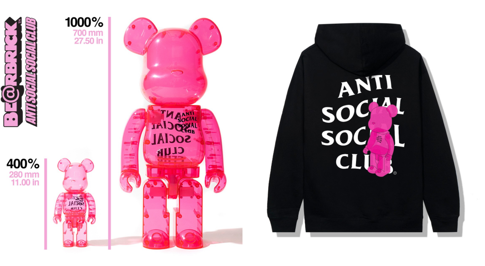 專為 Hater 打造的熊？Anti Social Social Club x Medicom Toy 攜手打造最狂聯名系列，桃紅色小熊激發你滿滿少女心！