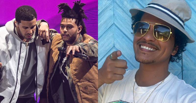 The Weeknd 和 Drake 都因為葛萊美氣噗噗，但化身諧星的 Bruno Mars 卻只用一句話就笑哭所有人！