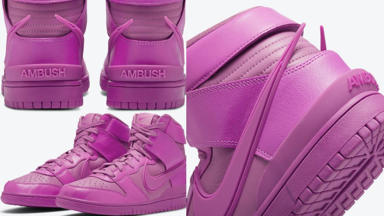 這雙推出後有誰比它更帥？AMBUSH 迷絕對不能錯過，「粉色大爆發」Nike Dunk High 發售資訊完整公布！