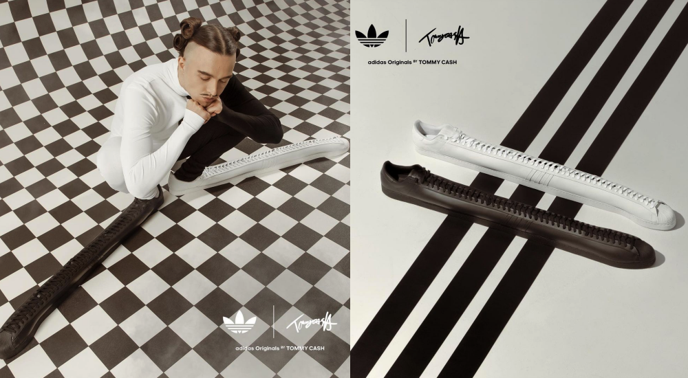 想當鴨嘴獸泰瑞？adidas Originals 攜手愛沙尼亞饒舌歌手 Tommy Cash 打造「世界最長」的聯名鞋款，鞋迷驚：這是要怎麼走路…