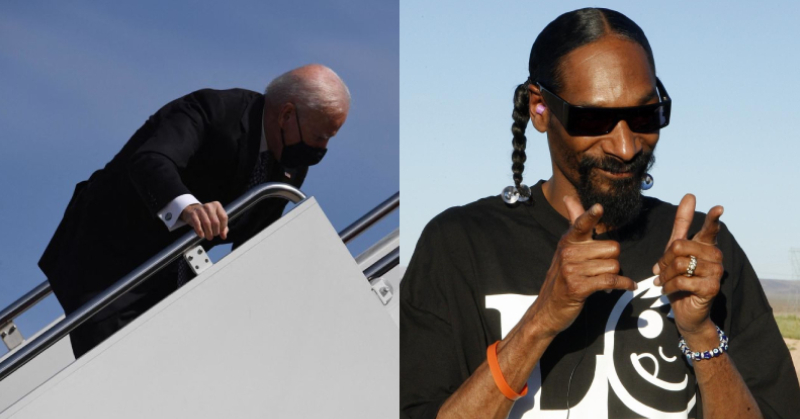 美國總統拜登登機「三連跌」片段大爆紅，熱心如 Snoop Dogg 乾脆直接幫他後製一個電動爬梯椅