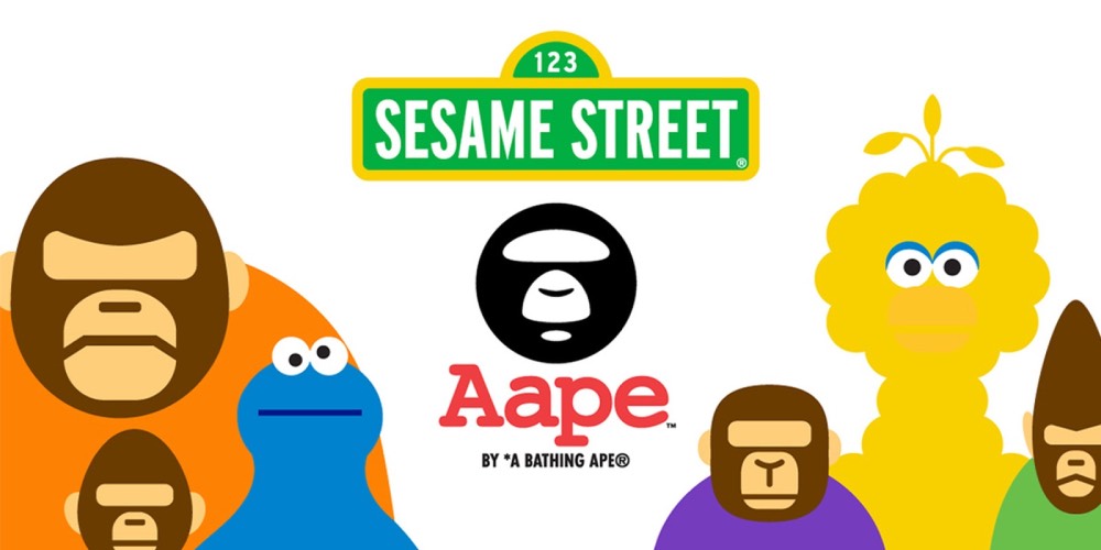 猿人新同學來芝麻街報到！AAPE x Sesame Street 讓你找回好久不見的那顆童心！