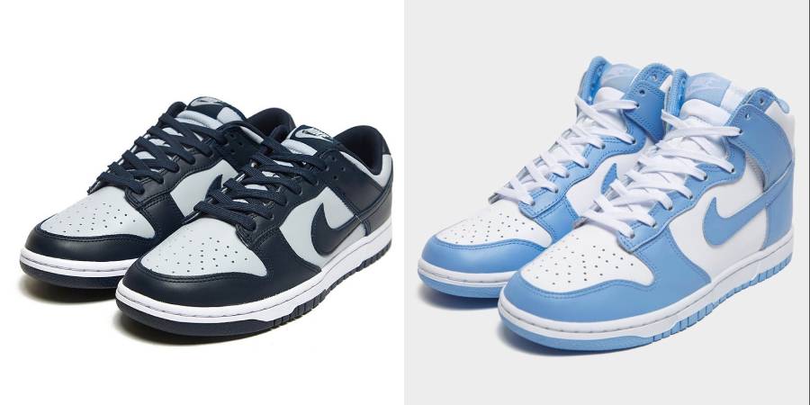 黑白熊貓款撞到爛？Nike Dunk 再強推「北卡藍」和「喬治城」雙配色，要深要淺任你挑選！